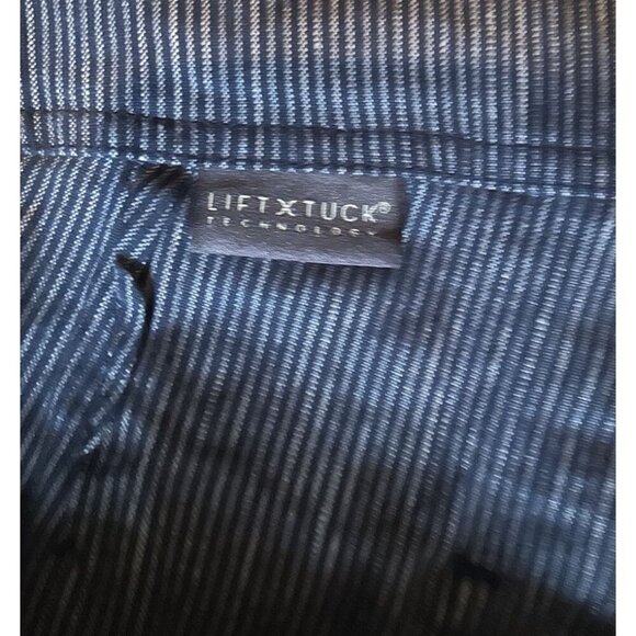 NWT, NYDJ Wide Leg Blue Linen Trouser Pants With White Stripes Plus Size 18 - Picture 6 of 9